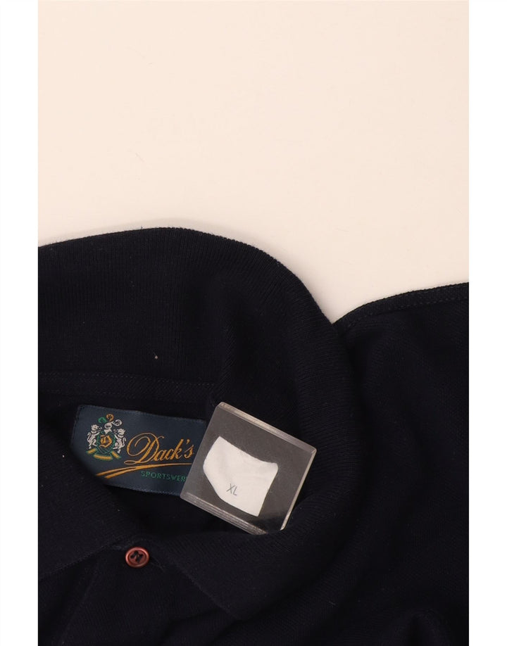Dack's Herren-Poloshirt XL aus marineblauer Baumwolle