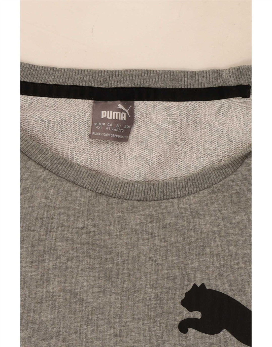 Puma Herren Graphic Sweatshirt Pullover 4XL Grau gefleckte Baumwolle