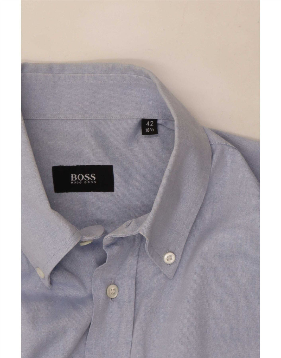Hugo Boss Herrenhemd Größe 42 16 1/2 Large Blau
