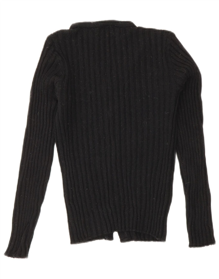 Roccobarocco Damen Crop Cardigan Pullover IT 42 Medium Schwarz
