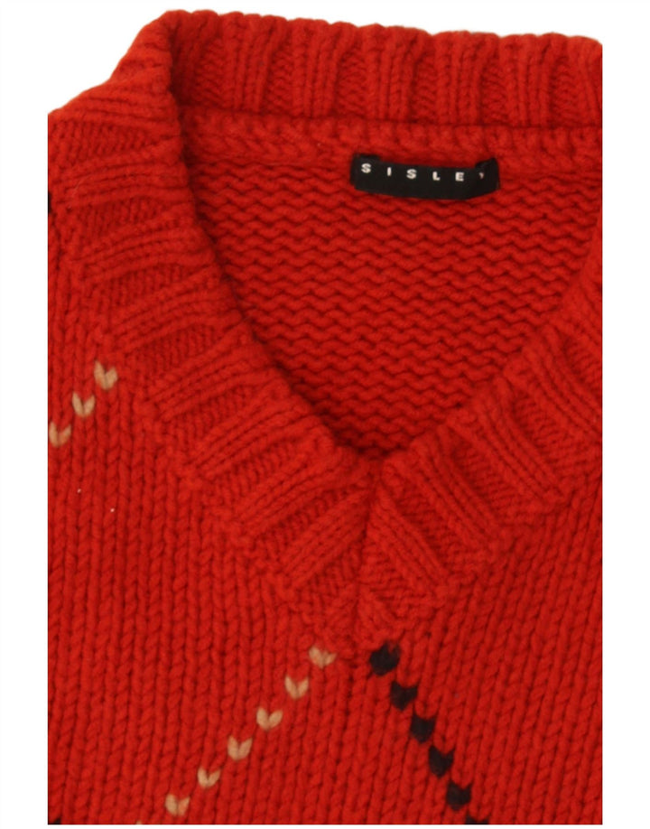 Sisley Damen-Trägershirt, Gr. 40, Größe L, Rot, Argyle/Diamant