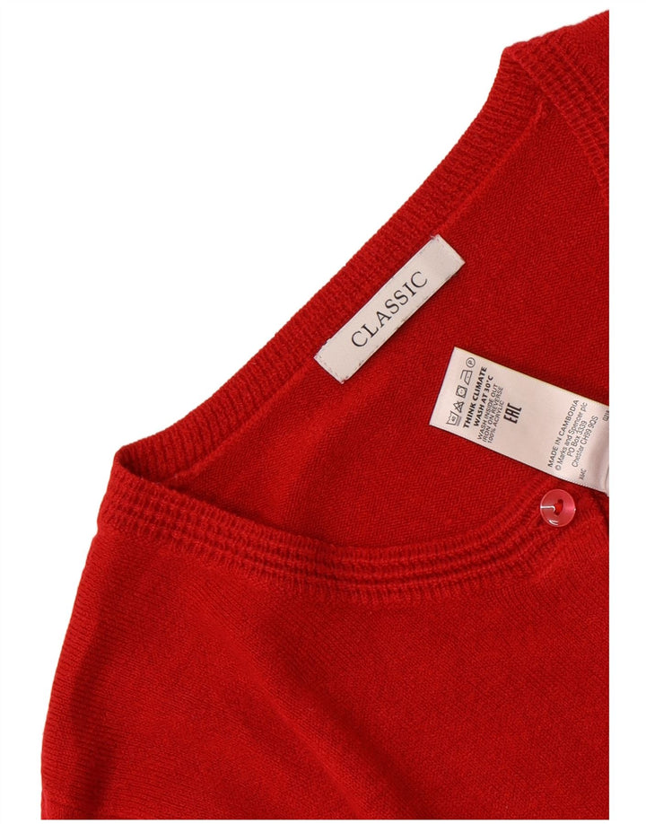 Marks & Spencer Damen-Cardigan mit klassischer Passform, Gr. 12, Mittelrot