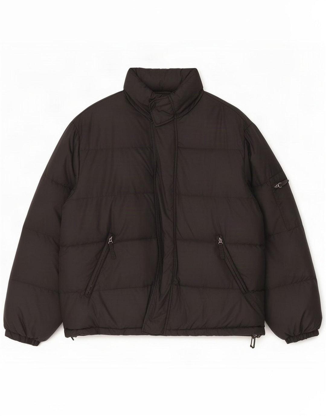 Vintage Herren Wattierte Jacke IT 50 XL Schwarz Polyamid