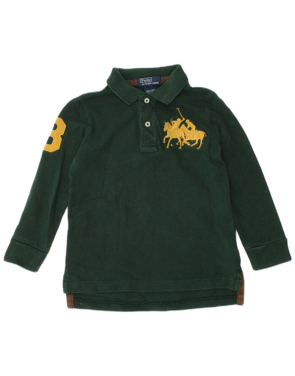 Polo Ralph Lauren Langarm-Poloshirt mit Grafik für Jungen, 2–3 Jahre, Grün