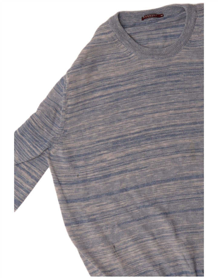 CARRERA Herren-Pullover mit Rundhalsausschnitt, mittelblau, gestreift, Baumwolle