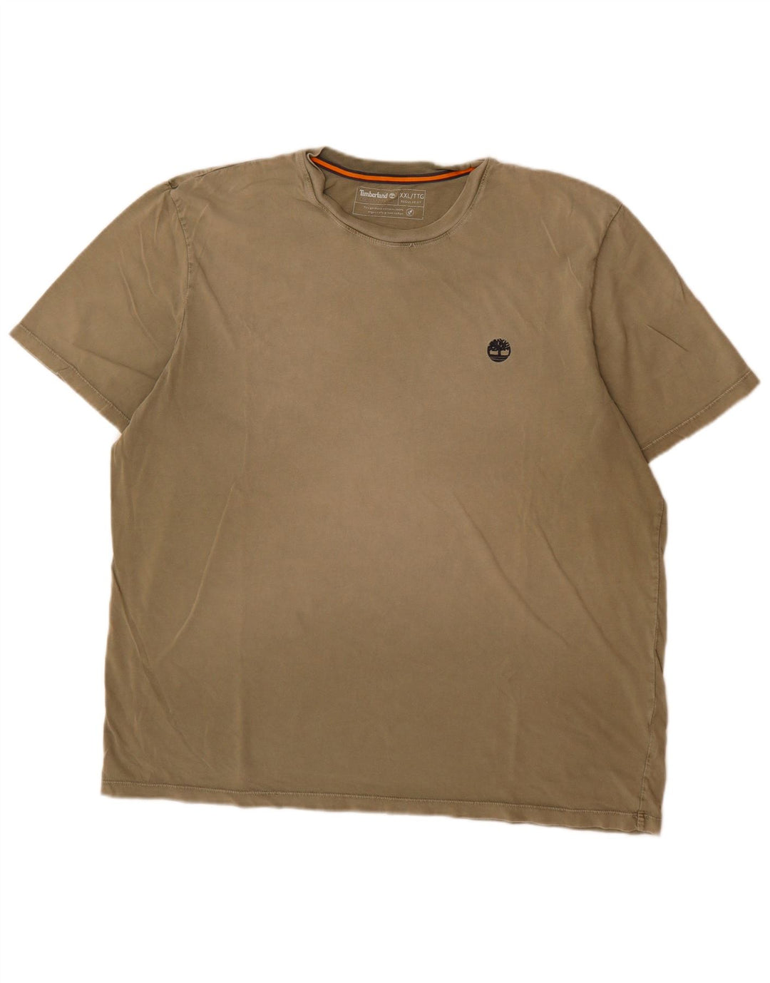 Timberland Herren T-Shirt mit normaler Passform, 2XL, Khaki, Baumwolle