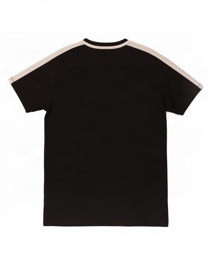 Nike Herren Dri Fit T-Shirt Top Mittelschwarzes Colourblock-Polyester