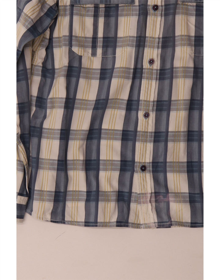 WRANGLER Herrenhemd, groß, blau kariert, Baumwolle