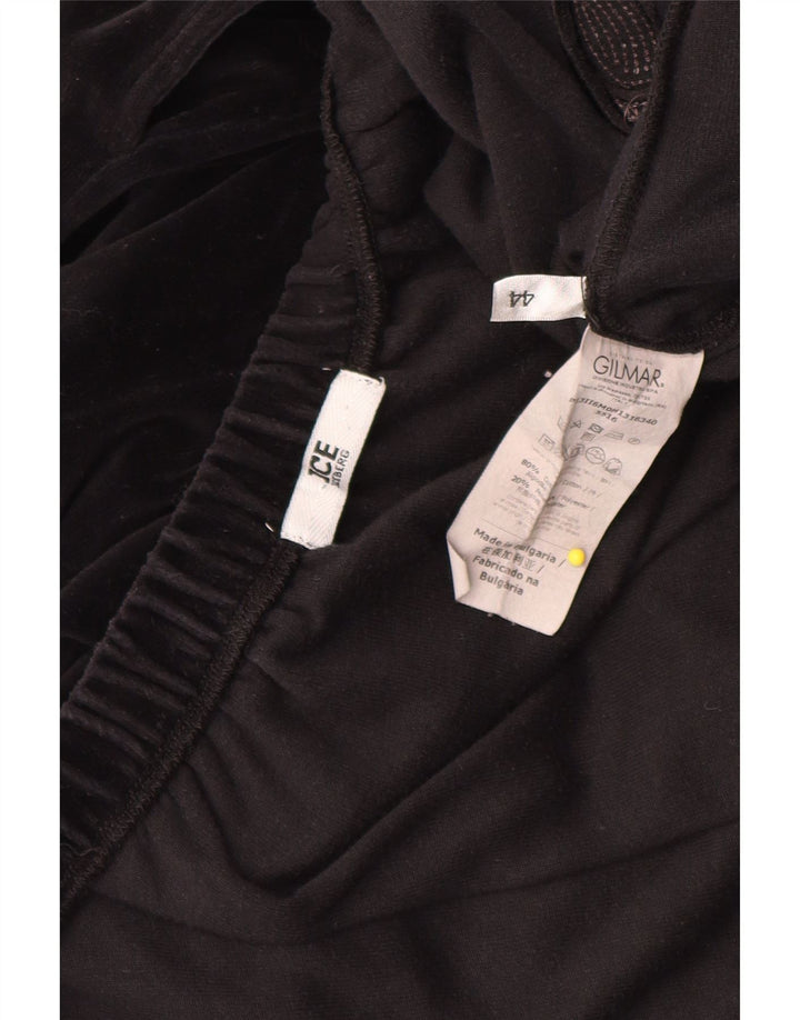 Trägerloser Damen-Jumpsuit aus Velours von Iceberg, Größe 44, mittelschwarz, Baumwolle