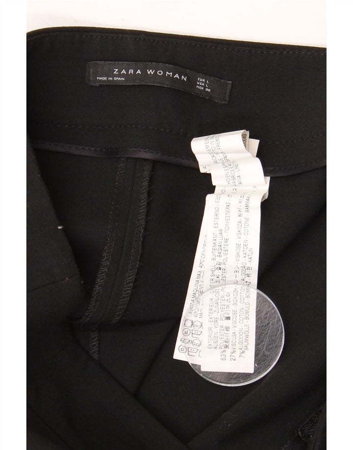 ZARA Damen Bleistiftrock Groß W32 Schwarz Polyester