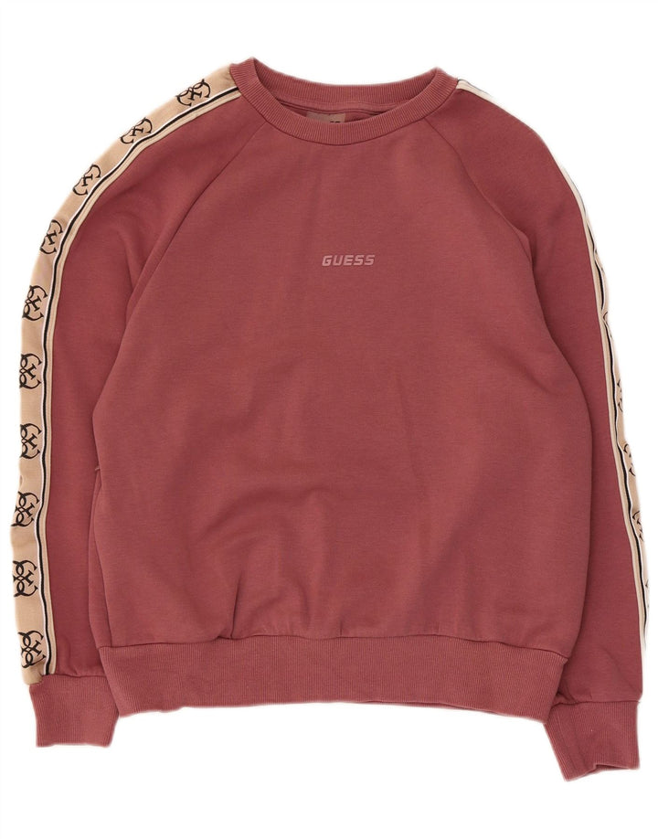 Guess Grafik-Sweatshirt für Damen, Gr. 10, Größe S, Rosa, Farbblock