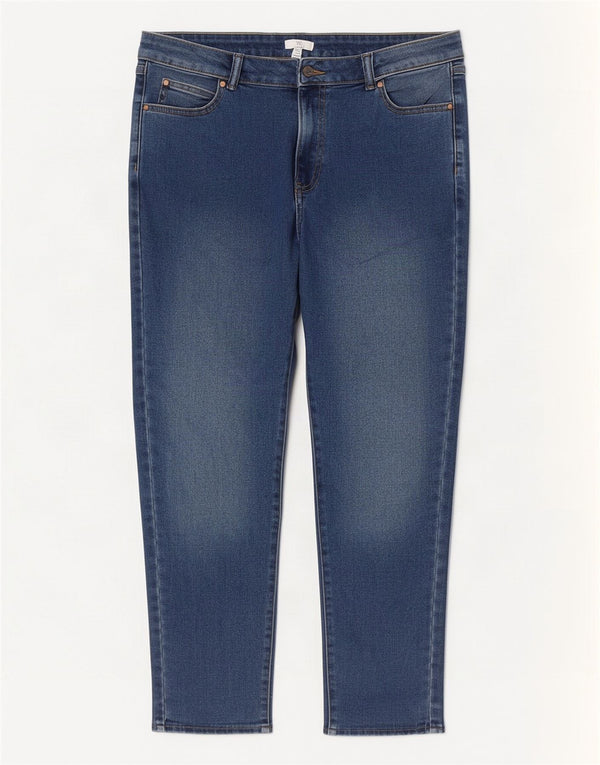 M&Co Womens Petite Cropped Jeans UK 16 Large W36 L25 Blaue Baumwolle