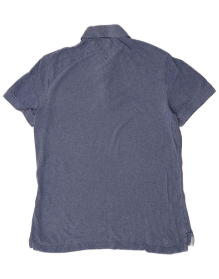Tommy Hilfiger Herren-Poloshirt mit individueller Passform, mittelblaue Baumwolle