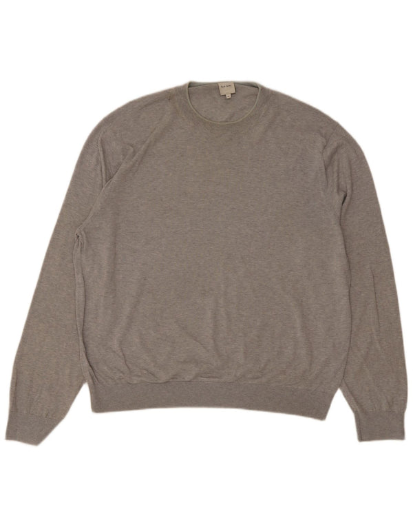 Paul Smith Herren-Pullover mit Rundhalsausschnitt, 2XL, graue Baumwolle