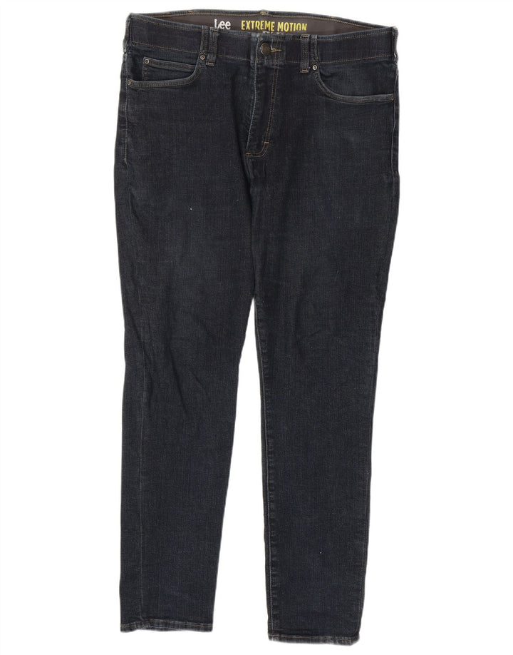 Lee Herren Skinny Jeans W36 L32 Marineblaue Baumwolle