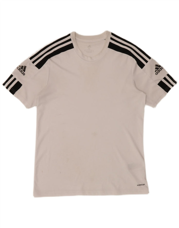 Adidas Herren Aeroready T-Shirt Top Mittelweißes Colourblock-Polyester