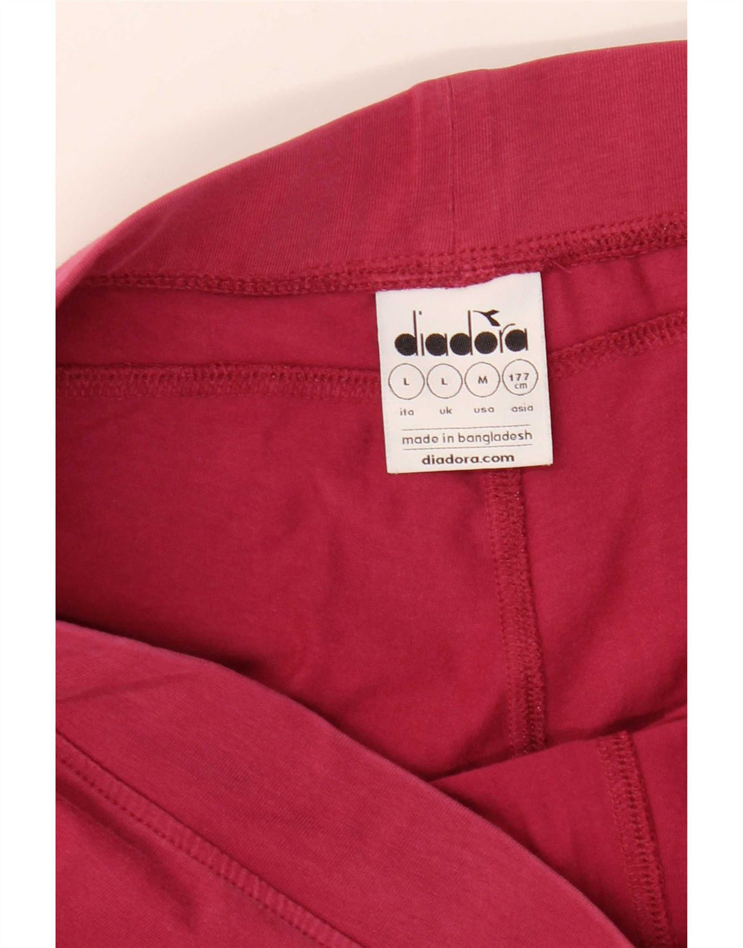 Diadora Damen Leggings UK 14 Large Rot