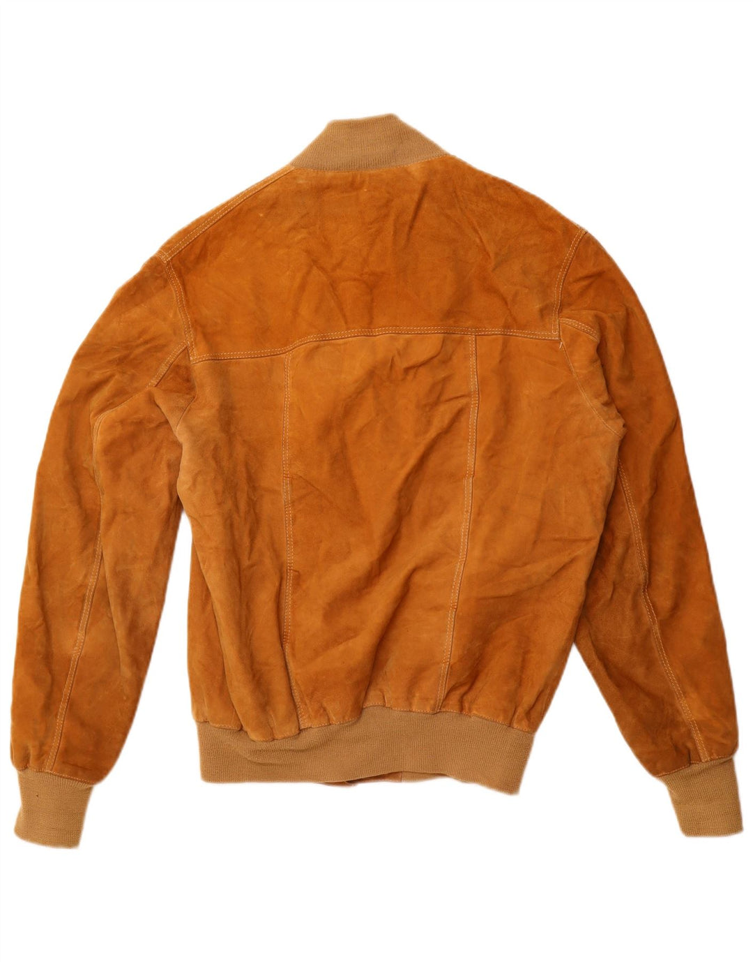 VINTAGE Herren Wildleder Bomberjacke UK 40 Large Beige