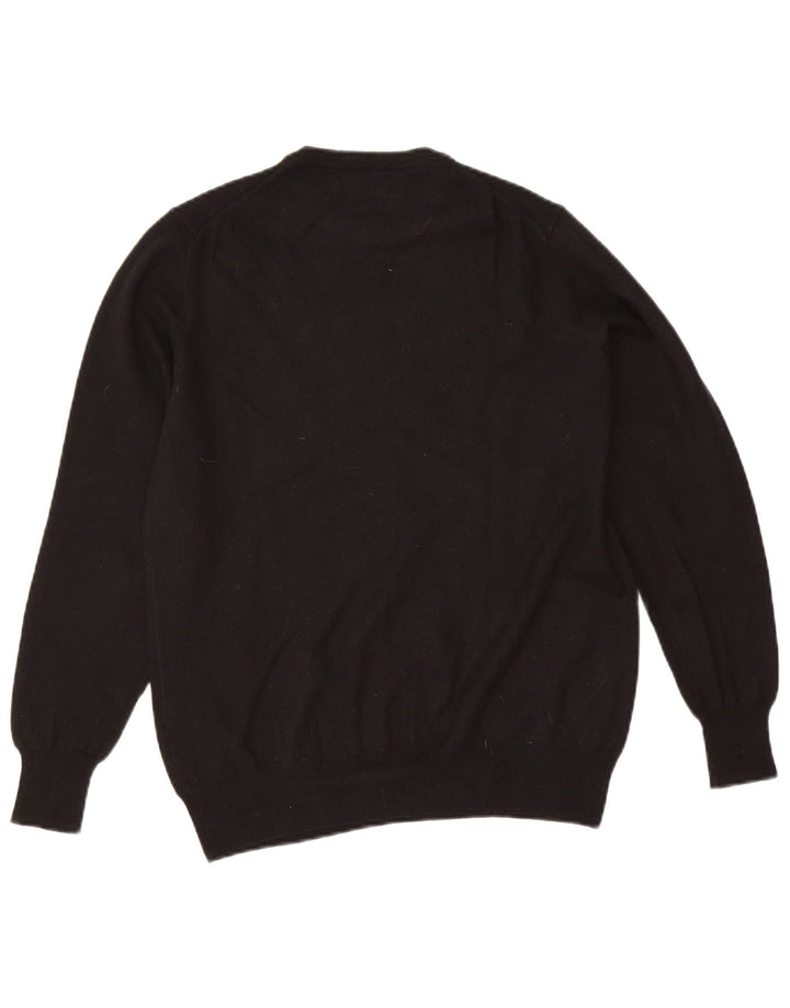 Fred Perry Damen-Pullover mit Rundhalsausschnitt, UK 14, mittelschwarze Wolle