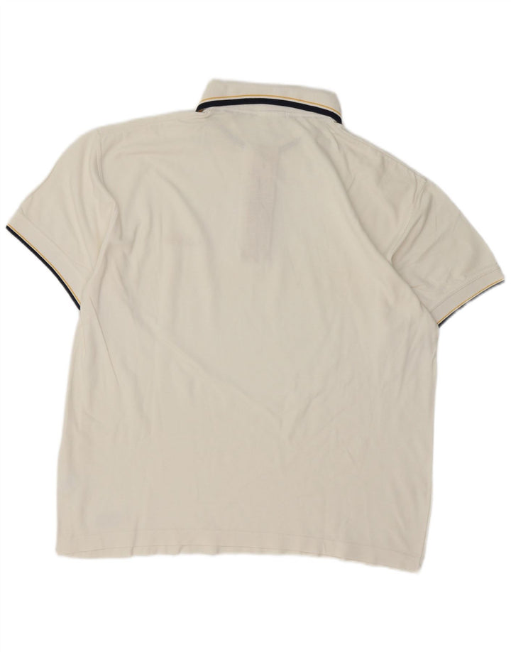 Ellesse Herren-Poloshirt, groß, weiße Baumwolle