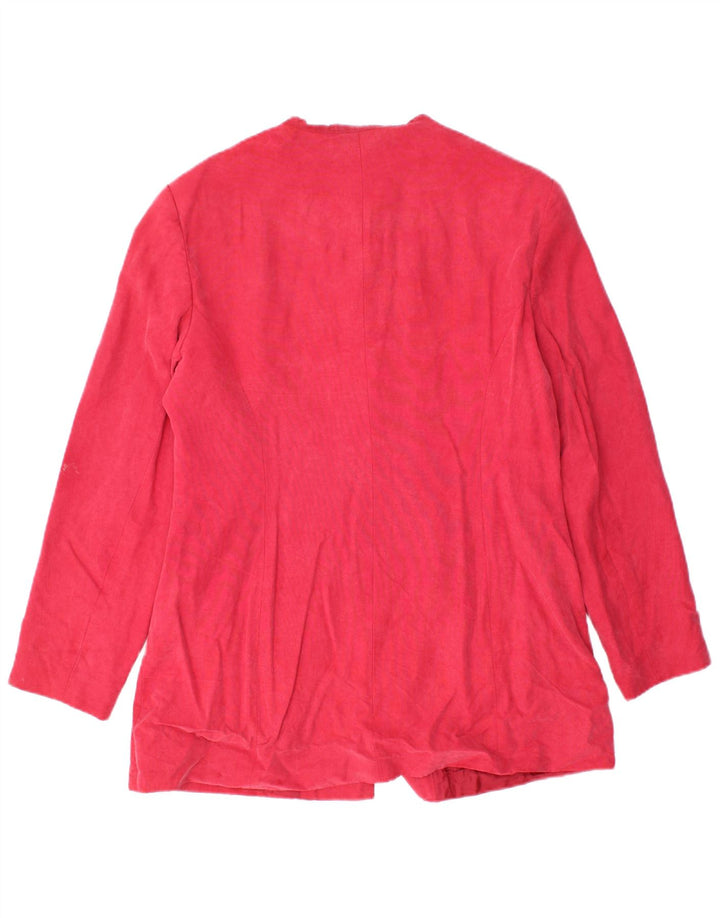 Monsoon Damen 5-Knopf-Blazerjacke UK 14 Mittelrote Viskose