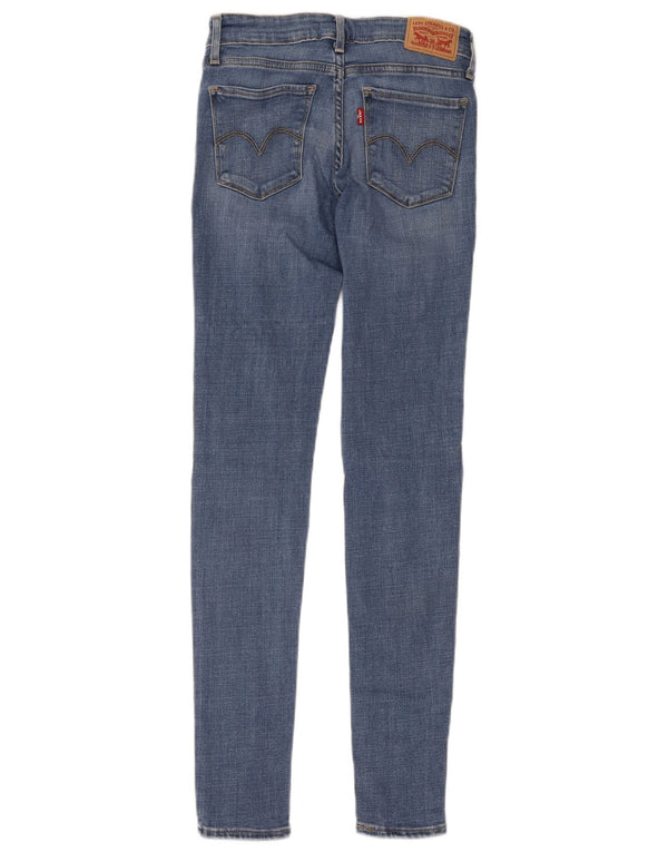 Levi's Damen 711 Skinny Jeans W24 L32 Blaue Baumwolle