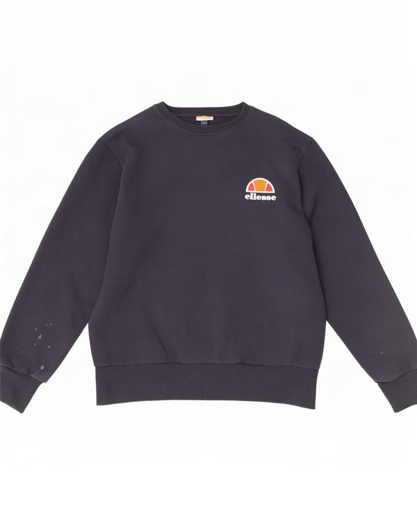 Ellesse Mens Sweatshirt Jumper Medium Navy Blue Cotton