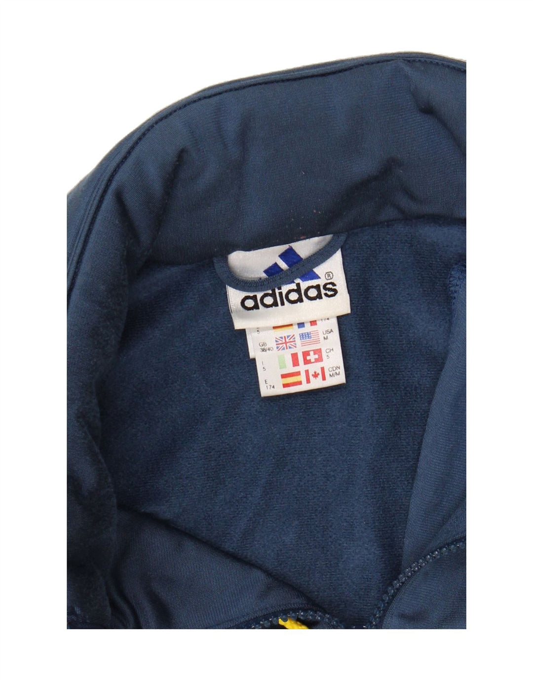 ADIDAS Mens Tracksuit Top Jacket UK 38/40 Medium Blue Polyester Vintage Adidas and Second-Hand Adidas from Messina Hembry 