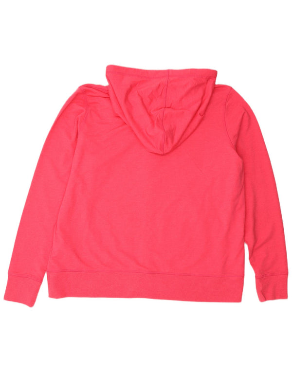 Marks & Spencer Damen-Kapuzenpullover mit Reißverschluss, UK 22 3XL, rosa Baumwolle