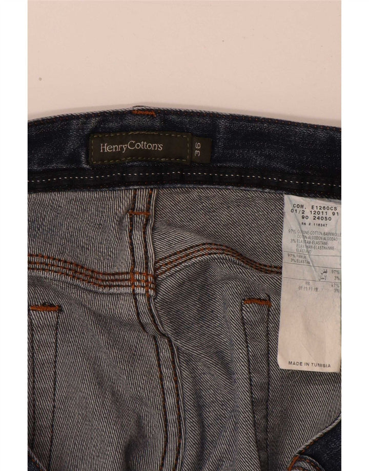 Henry Cottons Herren Straight Jeans W36 L32 Blaue Baumwolle