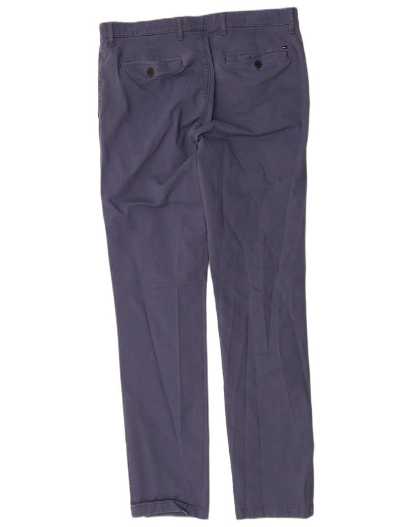Tommy Hilfiger Herren Stretch Slim Fit Chinohose W34 L34 Blaue Baumwolle