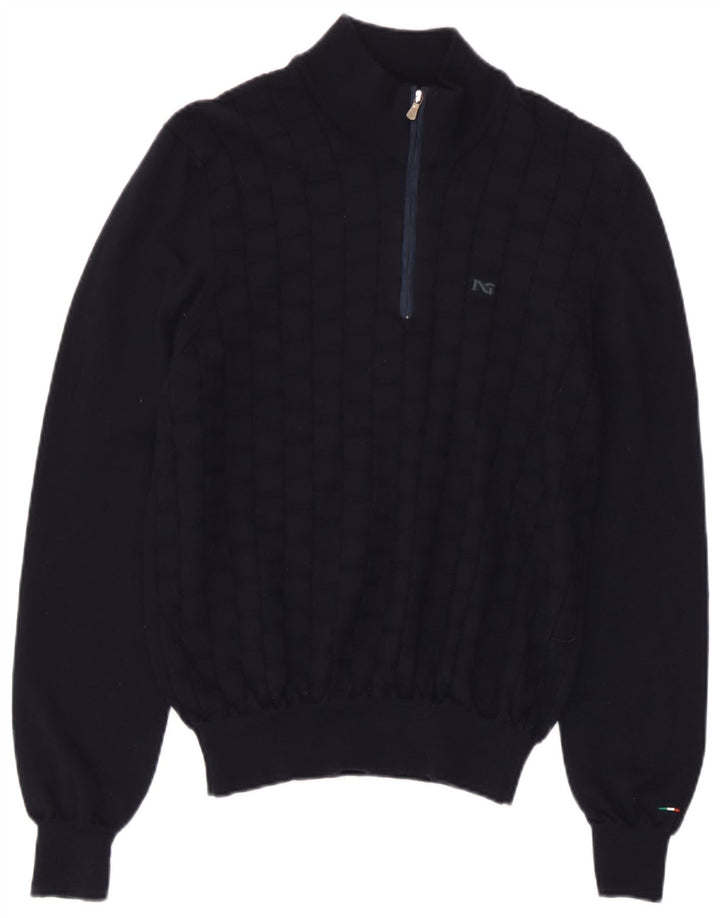 Herren-Pullover mit Reißverschluss am Hals, Größe 48, mittelgroß