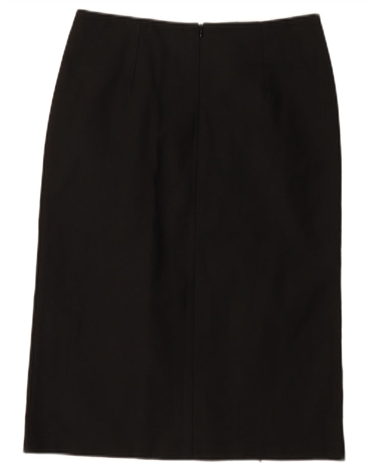 Stavros Damen gerader Rock IT 44 Medium W28 Schwarz Polyester