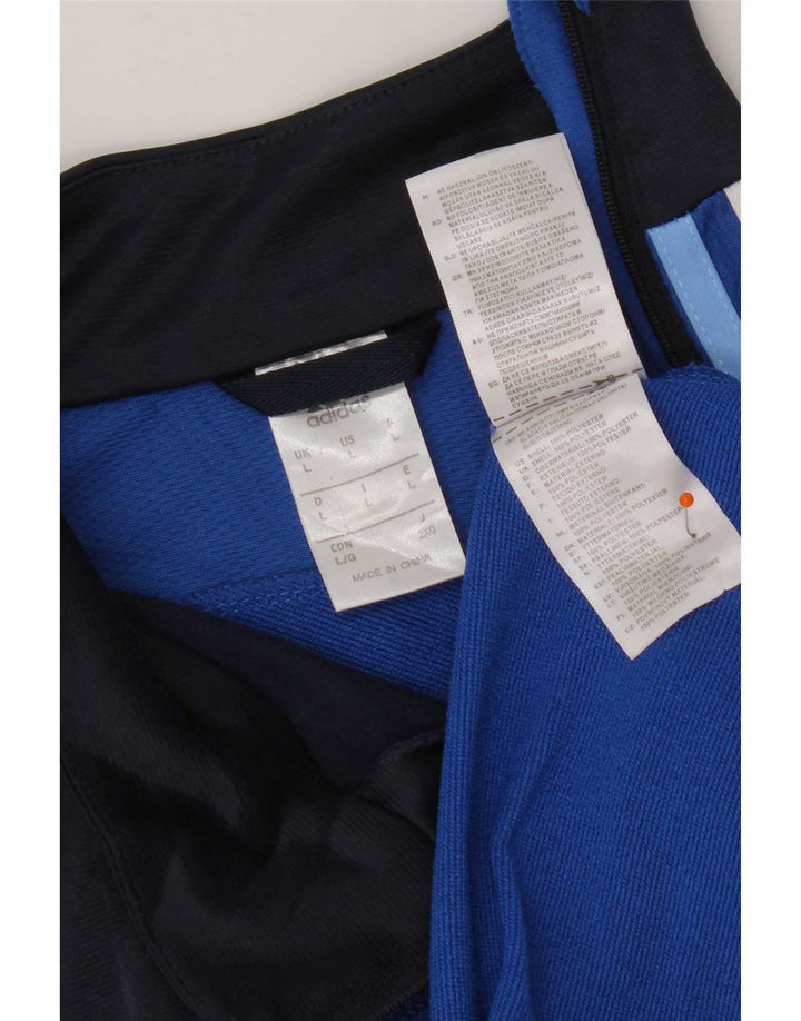 Adidas Climacool Graphic Pullover-Trainingsanzug für Herren, Größe L, Blau, Farbblock