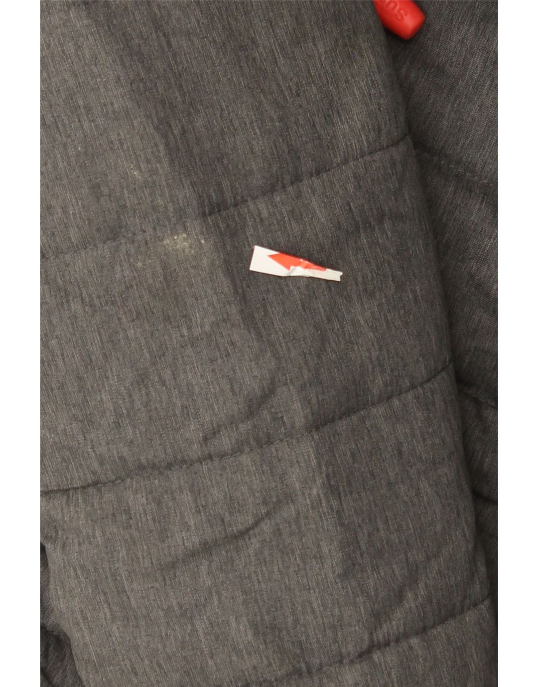 Superdry Wattierte Damenjacke mit Kapuze, UK 12, mittelgraues Polyester