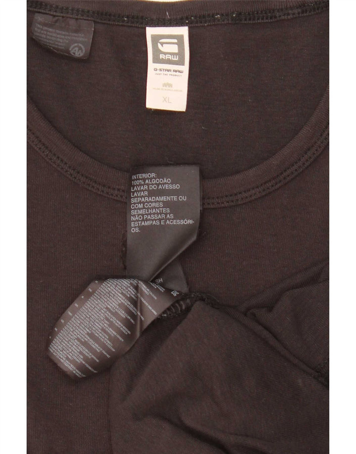 G-Star Herren Top Langarm XL Schwarz Baumwolle