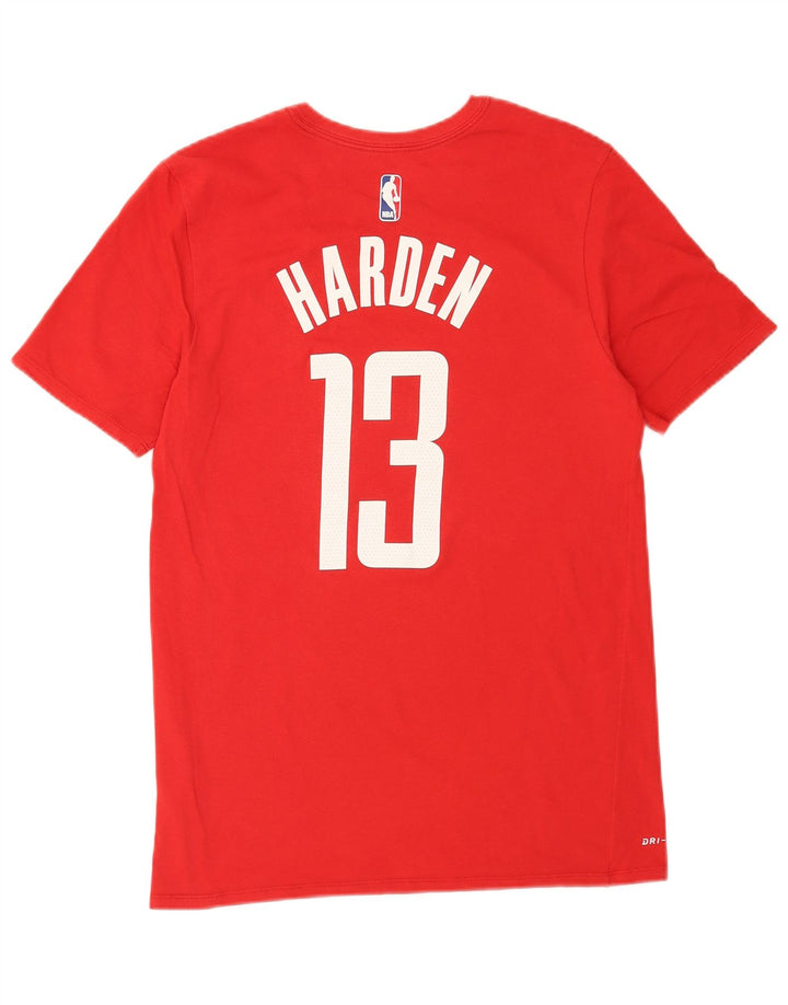 Nike Herren Houston Rockets Grafik-T-Shirt aus mittelroter Baumwolle