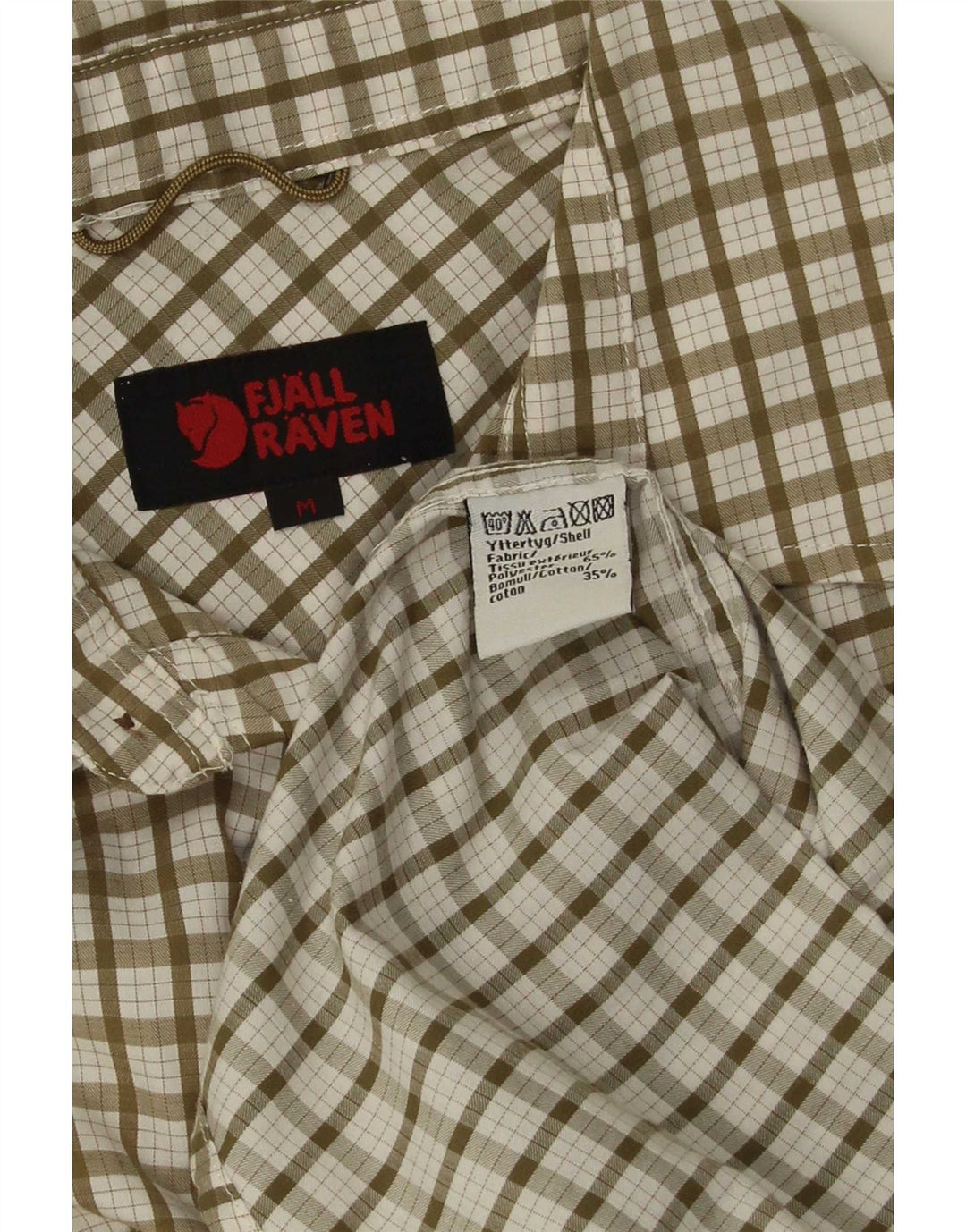 Fjall Raven Herren Flanellhemd Medium Khaki Check Polyester