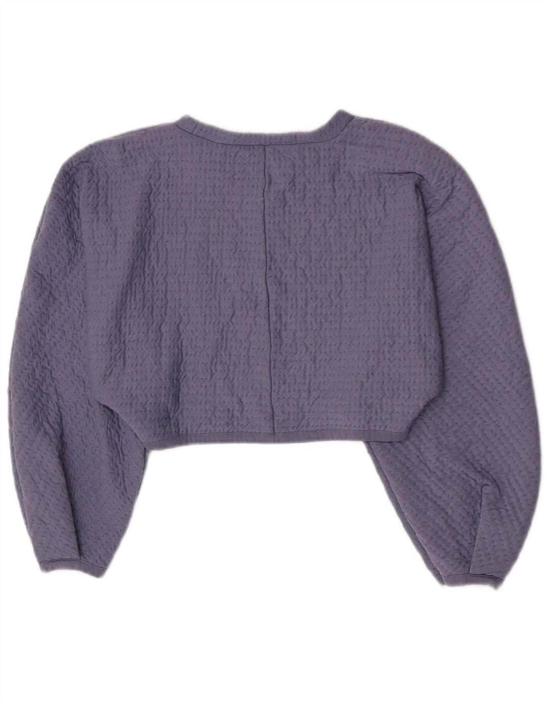 Zara Damen Crop Bluse Top UK 14 Large Lila