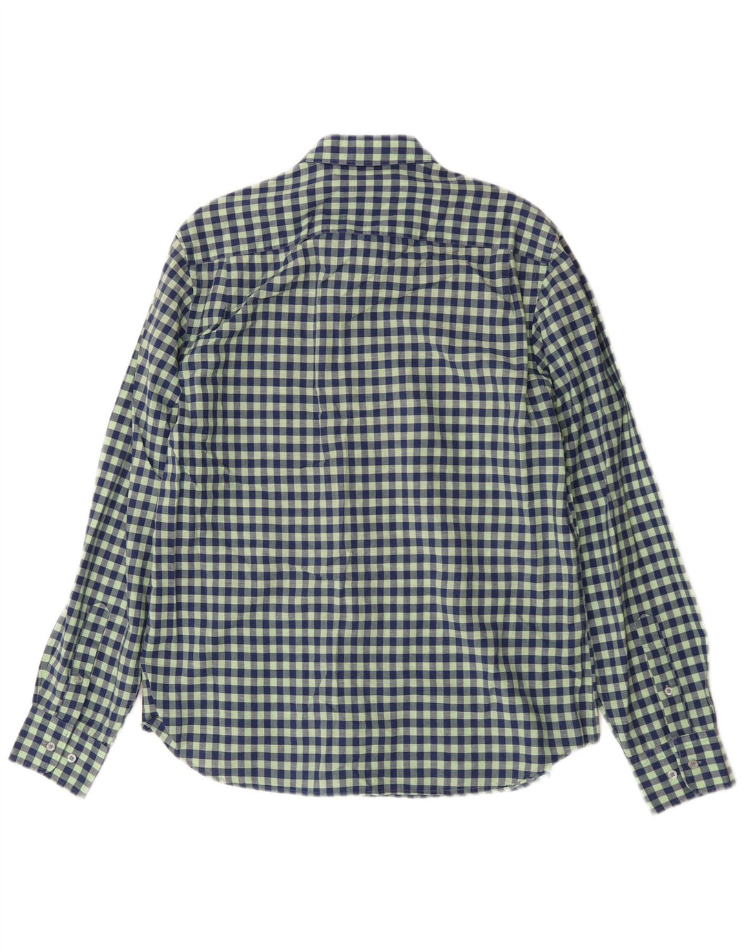 Massimo Dutti Herrenhemd, großes grünes Gingham-Karomuster