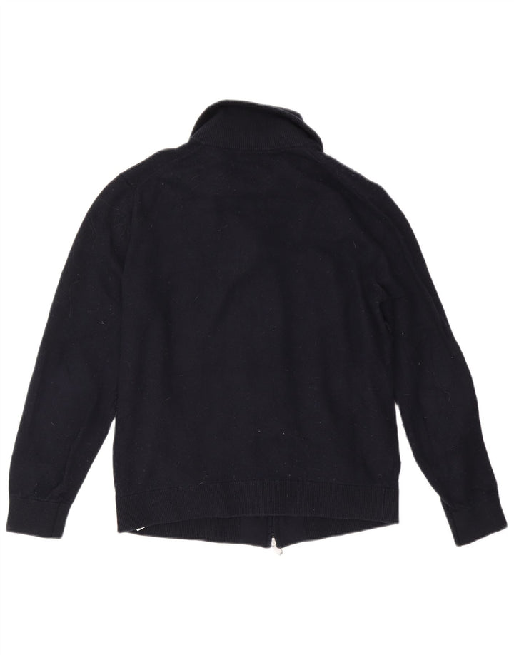Massimo Dutti Herren-Strickjacke, groß, marineblaue Baumwolle