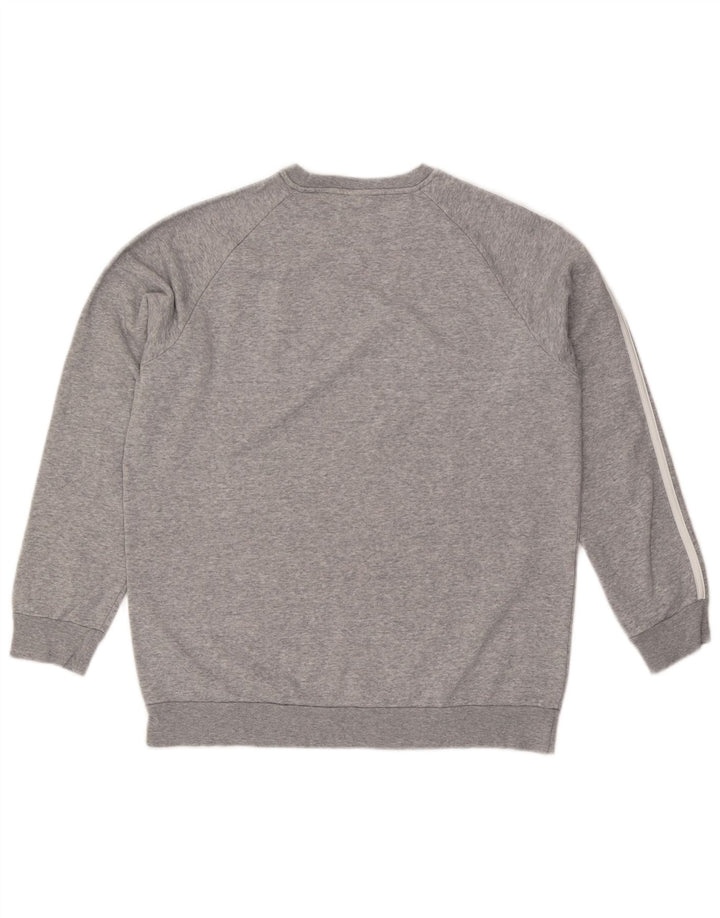 ADIDAS Damen-Sweatshirt in Übergröße, Gr. 8/10, Größe S, Grau meliert