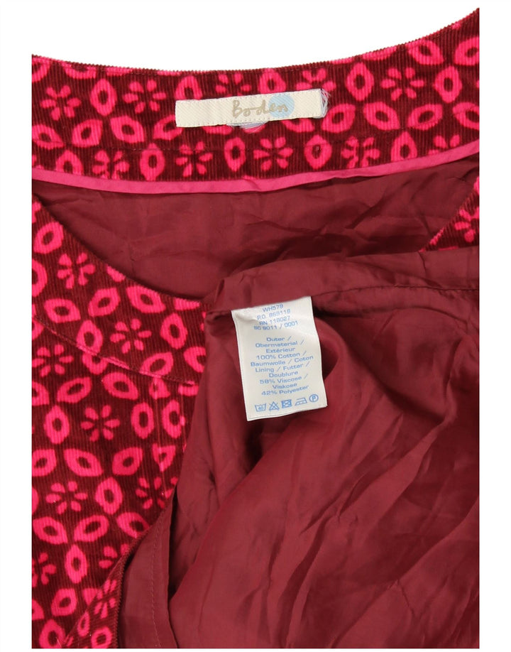 Boden Damen-Etuikleid aus Cord, Gr. 8, Größe S, rosa, geblümt, Baumwolle