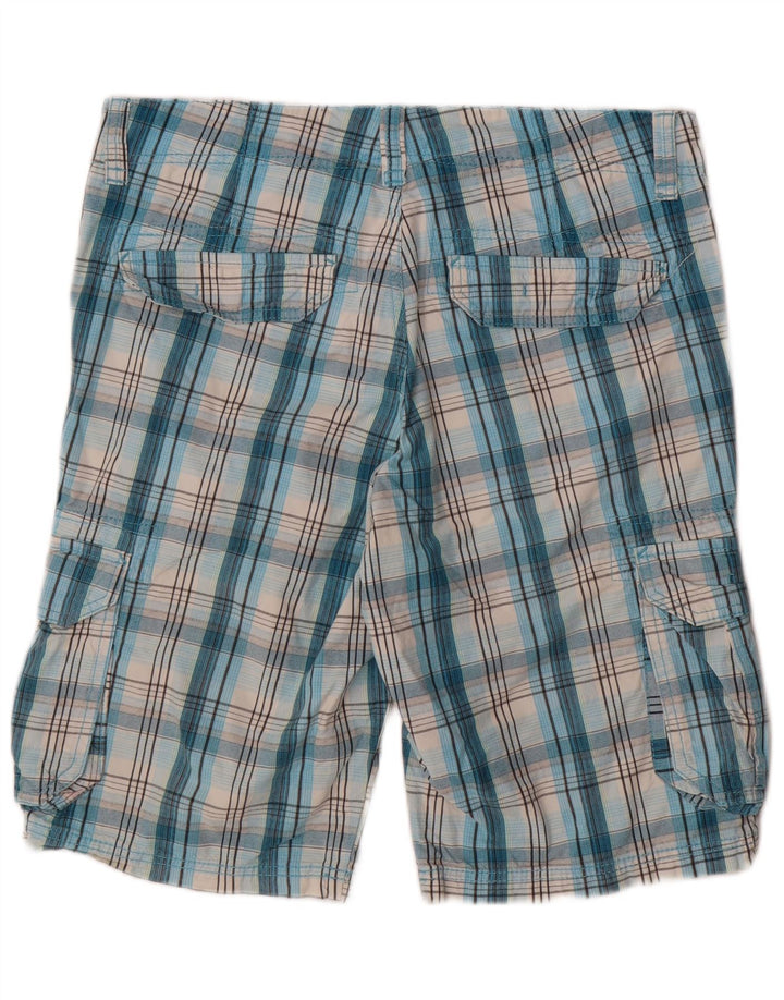 EDC Herren-Cargoshorts W34, groß, blau kariert