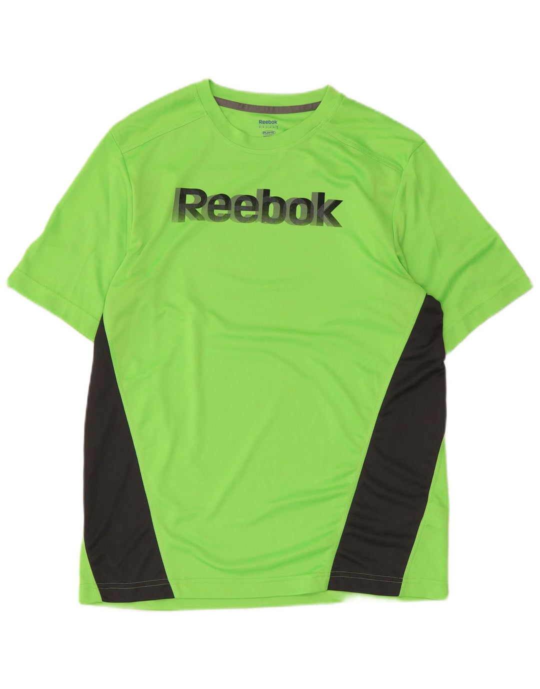 Reebok Herren Grafik-T-Shirt-Oberteil Mittelgrünes Colourblock-Polyester