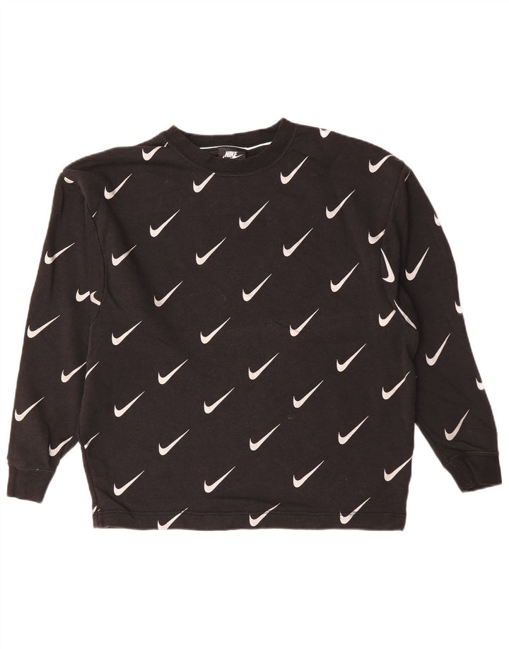 NIKE Herren-Sweatshirt mit Grafik, XS, schwarze Baumwolle