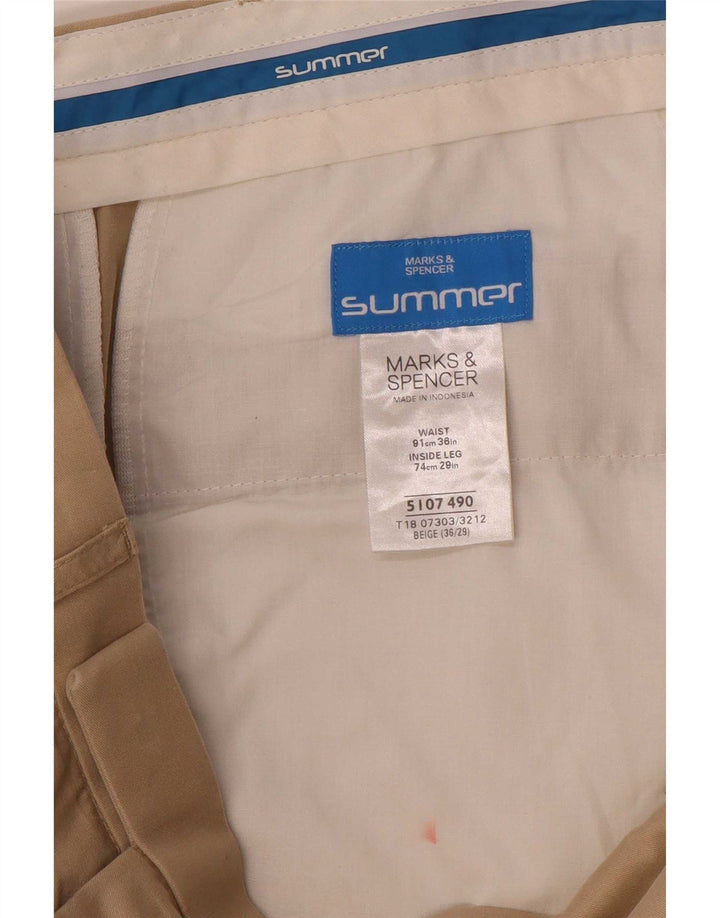 Marks & Spencer Herren-Anzughose mit Pegged-Anzug, W36, L29, Beige