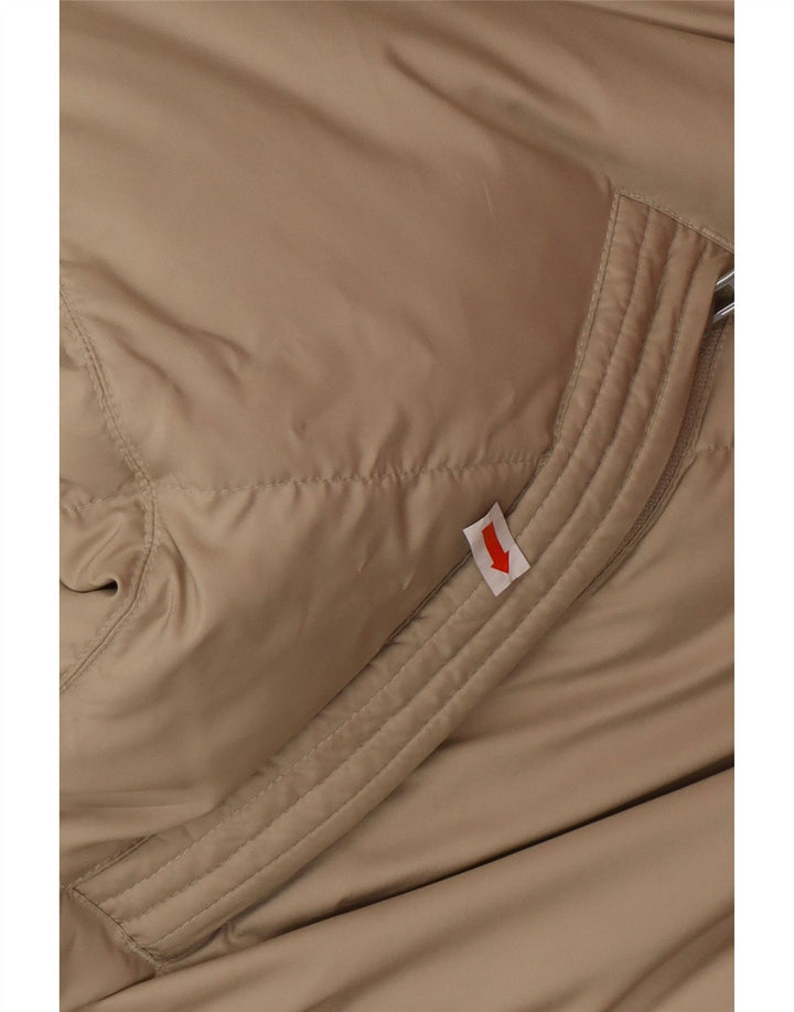 FILA Wattierte Herrenjacke mit Kapuze, UK 38, mittelbeigefarbenes Polyester