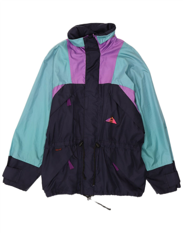 Aesse Herren Regenjacke UK 40 Large Marineblau Colourblock Polyamid