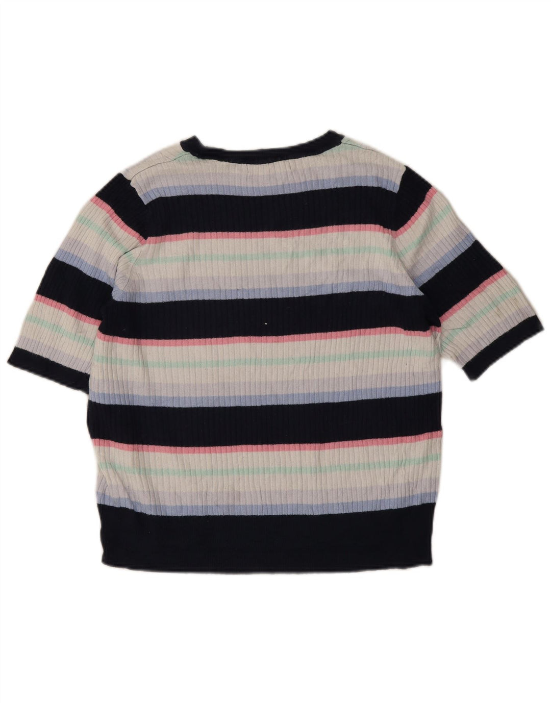 Marks & Spencer Damen T-Shirt Top UK 16 Large Mehrfarbig gestreift